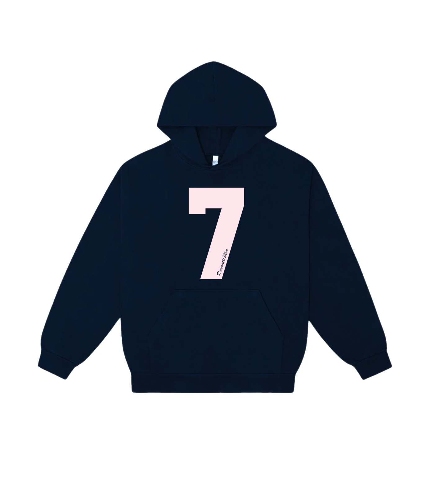 Number 7 Varsity Heavyweight Hoodie – romanticblue