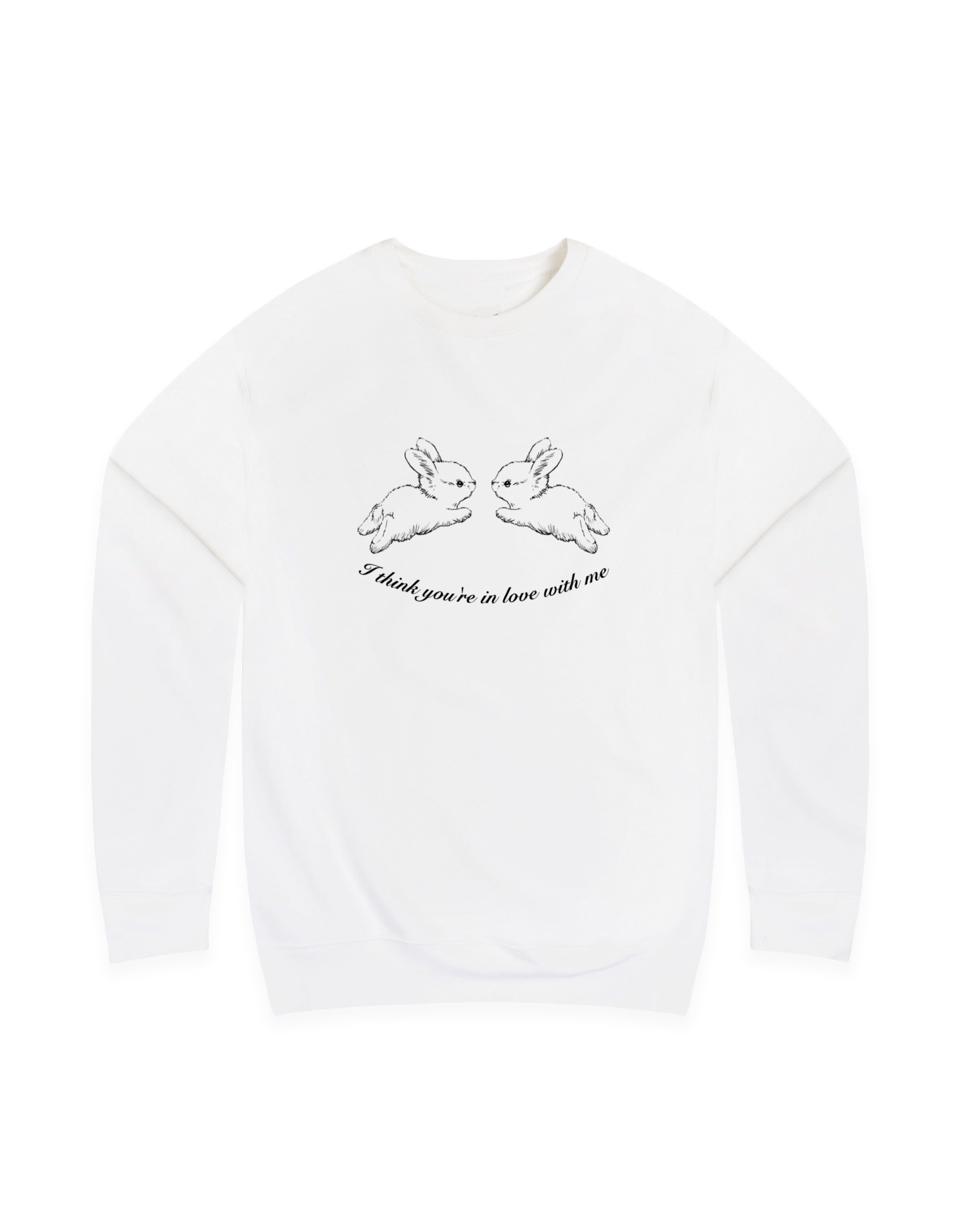 さらに100円引き◆ROMANTIC CROWN◆ROMANTIC BUNNY CREWNECK You're in Love Bunny Crewneck – romanticblue