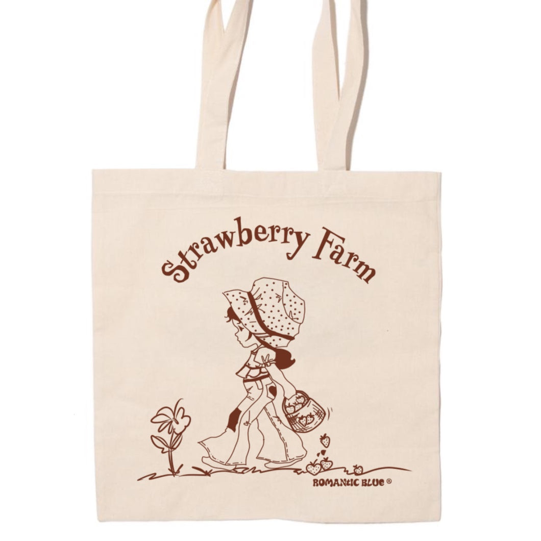 Strawberry Farm Tote Bag - Natural