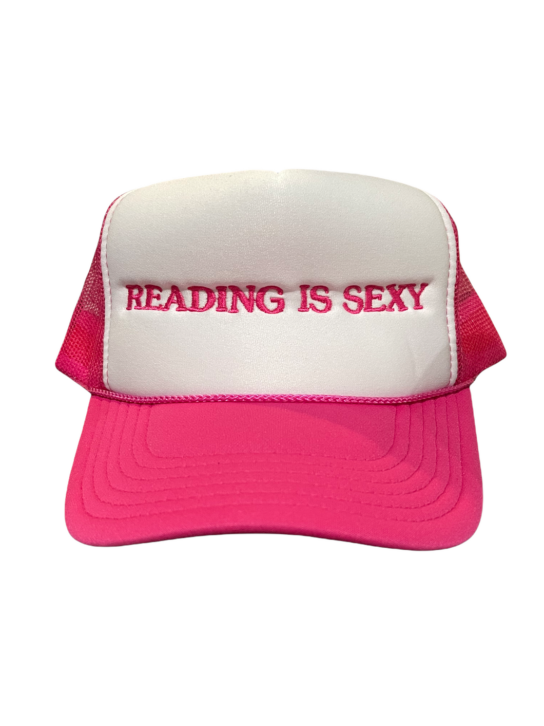 Reading is Sexy Trucker Hat - pink