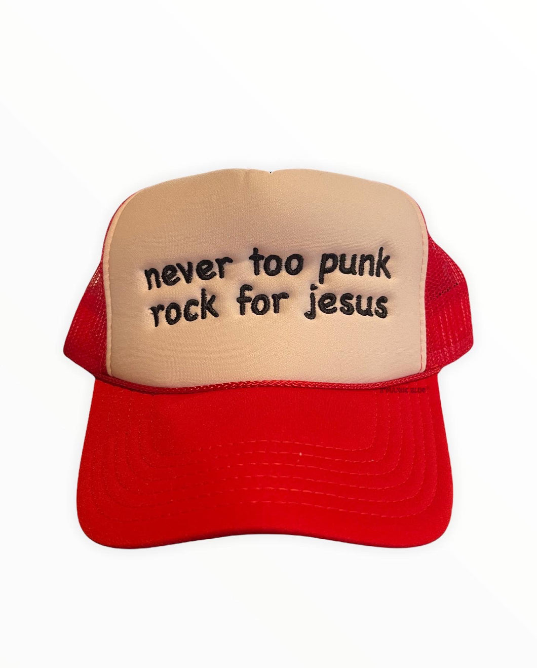 Never too punk rock for jesus Trucker Hat