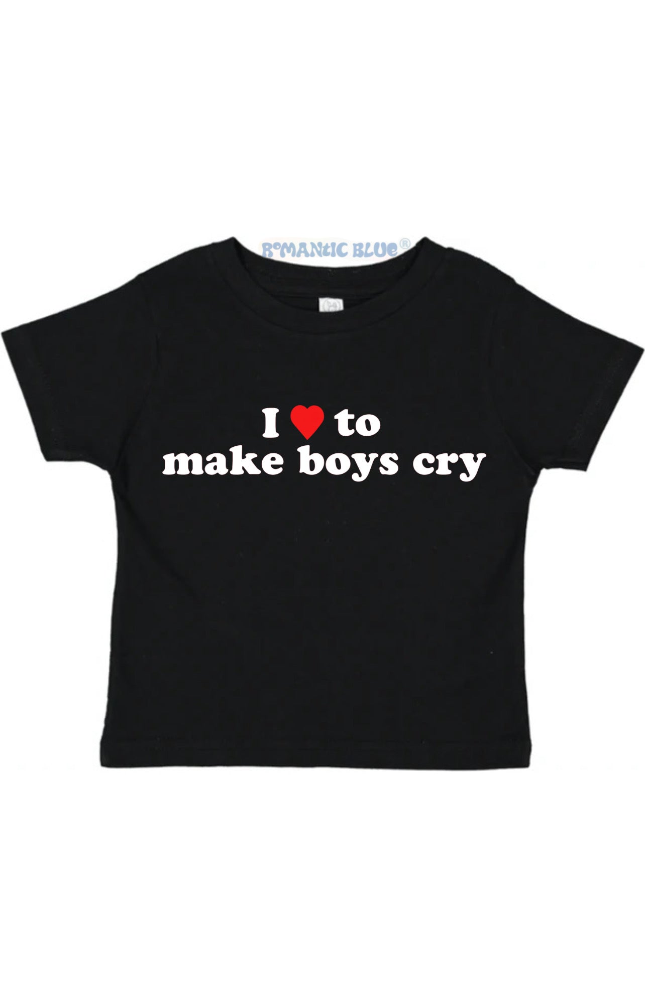 I Love To Make Boys Cry Tee- Black – romanticblue