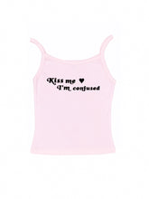 Load image into Gallery viewer, Kiss Me I&#39;m Confused Tank
