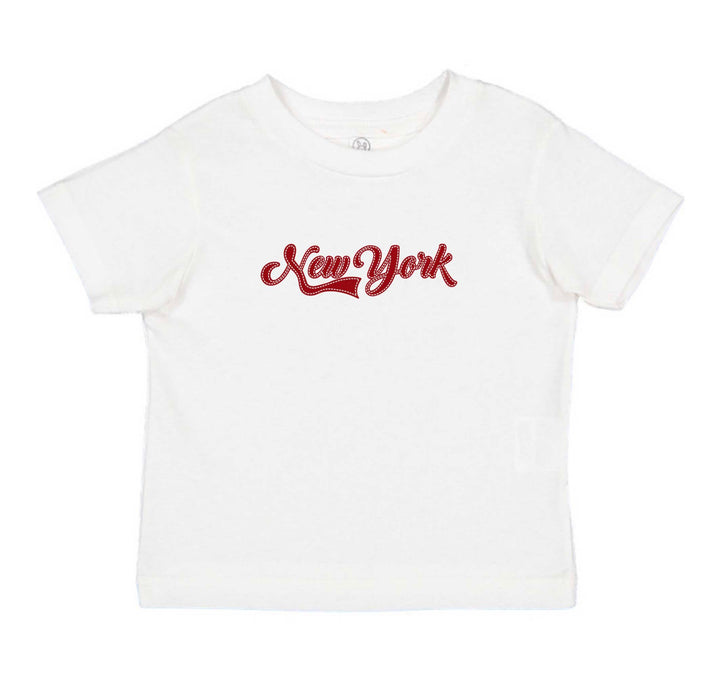 Kids New York Tee Peri/Neon Pink