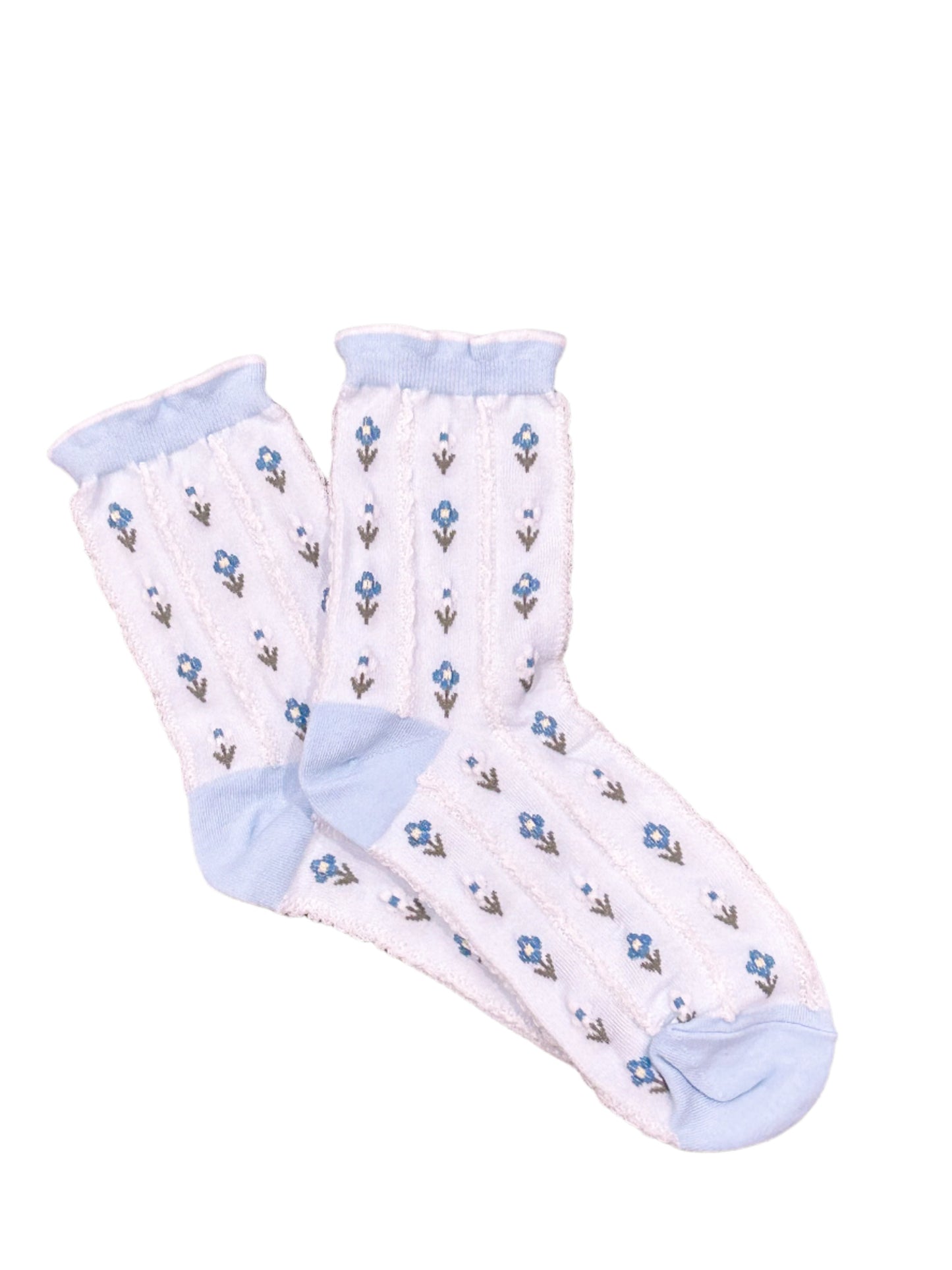 Blue Floral Socks