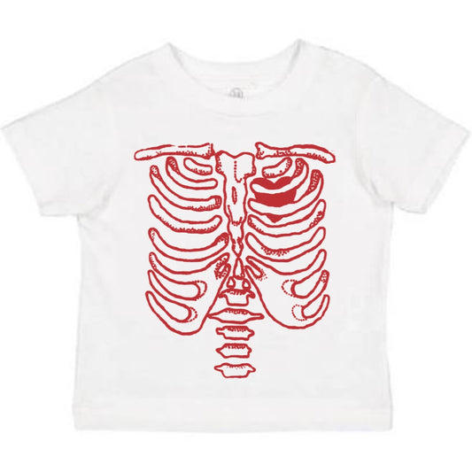 Skeleton Rib Tee - White