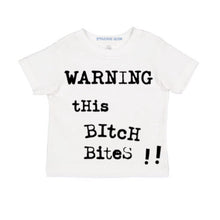 Load image into Gallery viewer, Warning This Bitch Bites Tee- White
