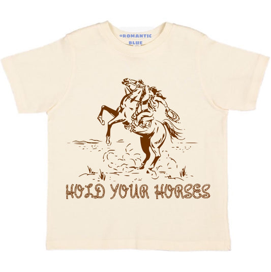 Hold Your Horses Tee - Cream