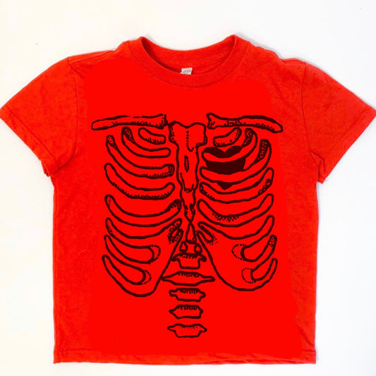 Skeleton Rib Tee - Red