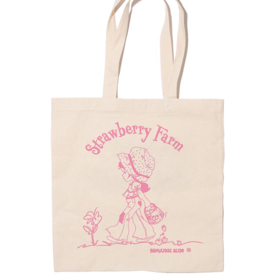 Strawberry Farm Tote Bag - Pink – romanticblue