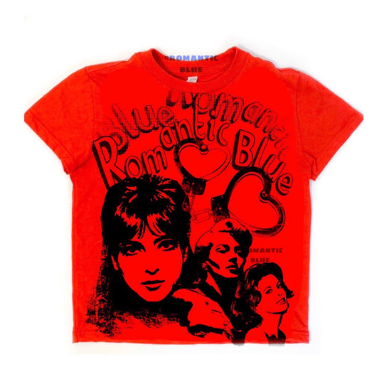 Romantic Blue Trio tee - Red