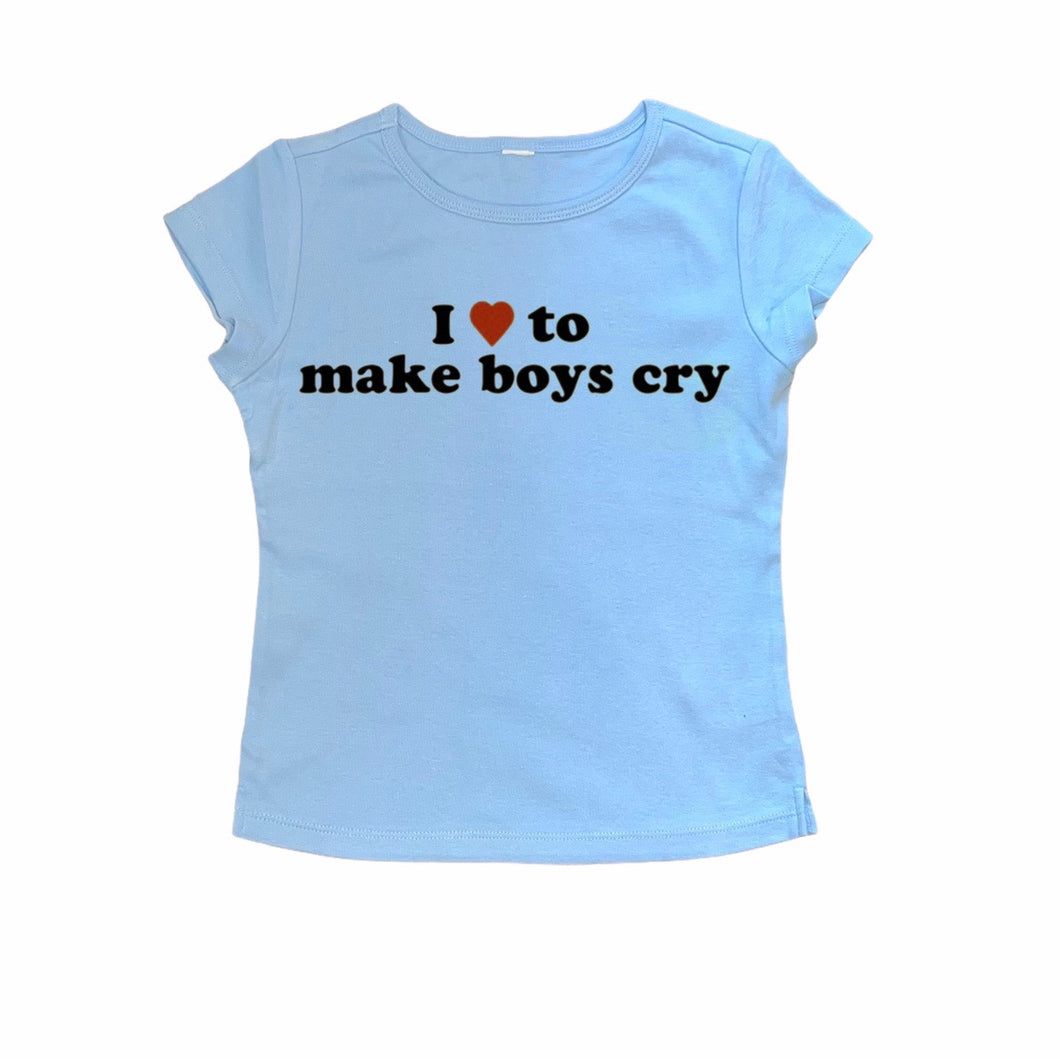 Make Boys Cry - Cap Sleeve Blue