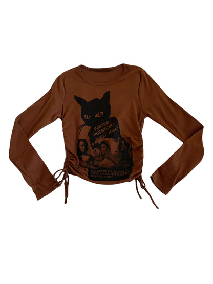 Pussycat Kill Long Sleeve - Brown