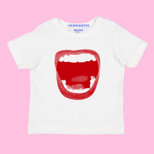 Mouth Tee - White/Red – romanticblue