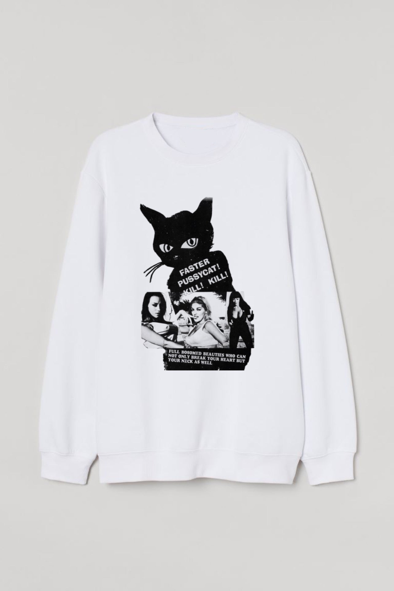 Kill Pussycat Kill Crew Neck - white