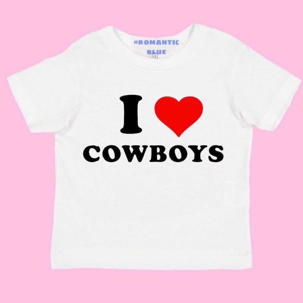 I Love Cowboys - White