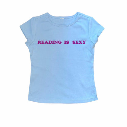 Reading is Sexy - Cap sleeve Blue