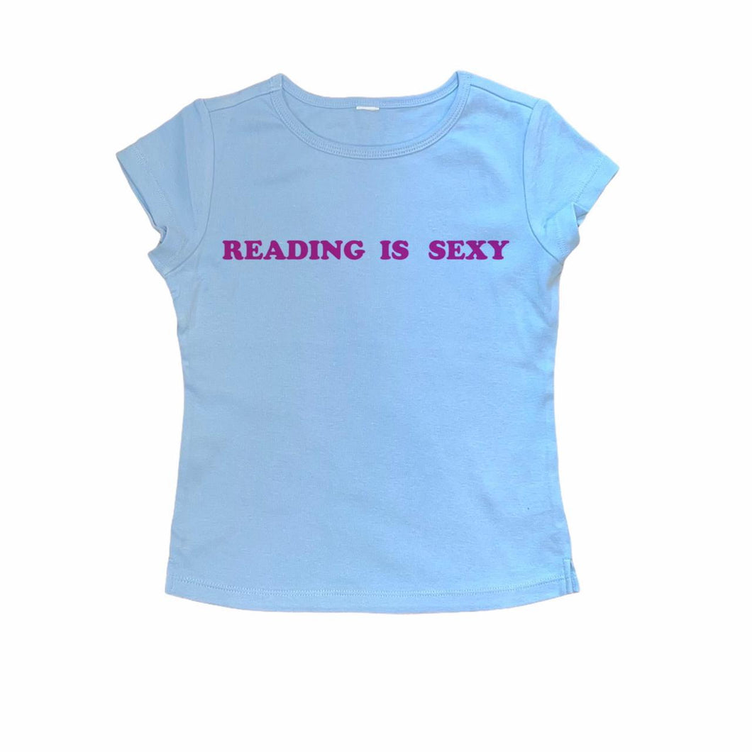 Reading is Sexy - Cap sleeve Blue