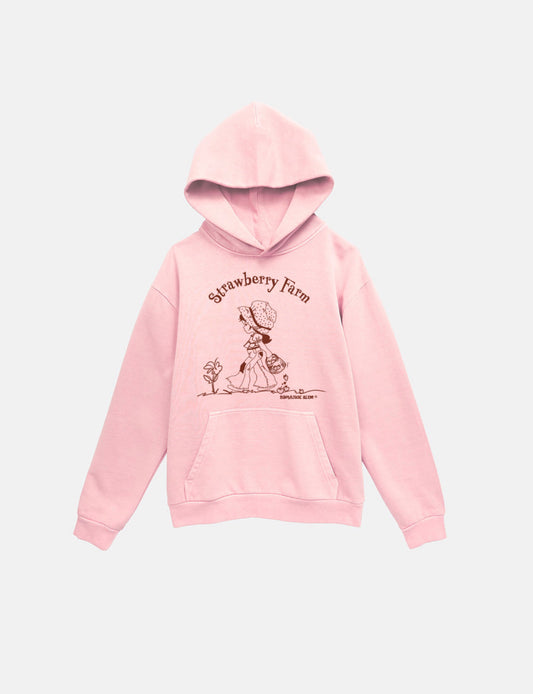 Strawberry Farm Pullover Hoodie - Pink