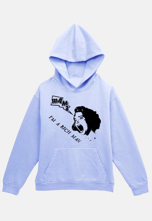 Mama I'm a Rich Man Hoodie - Blue