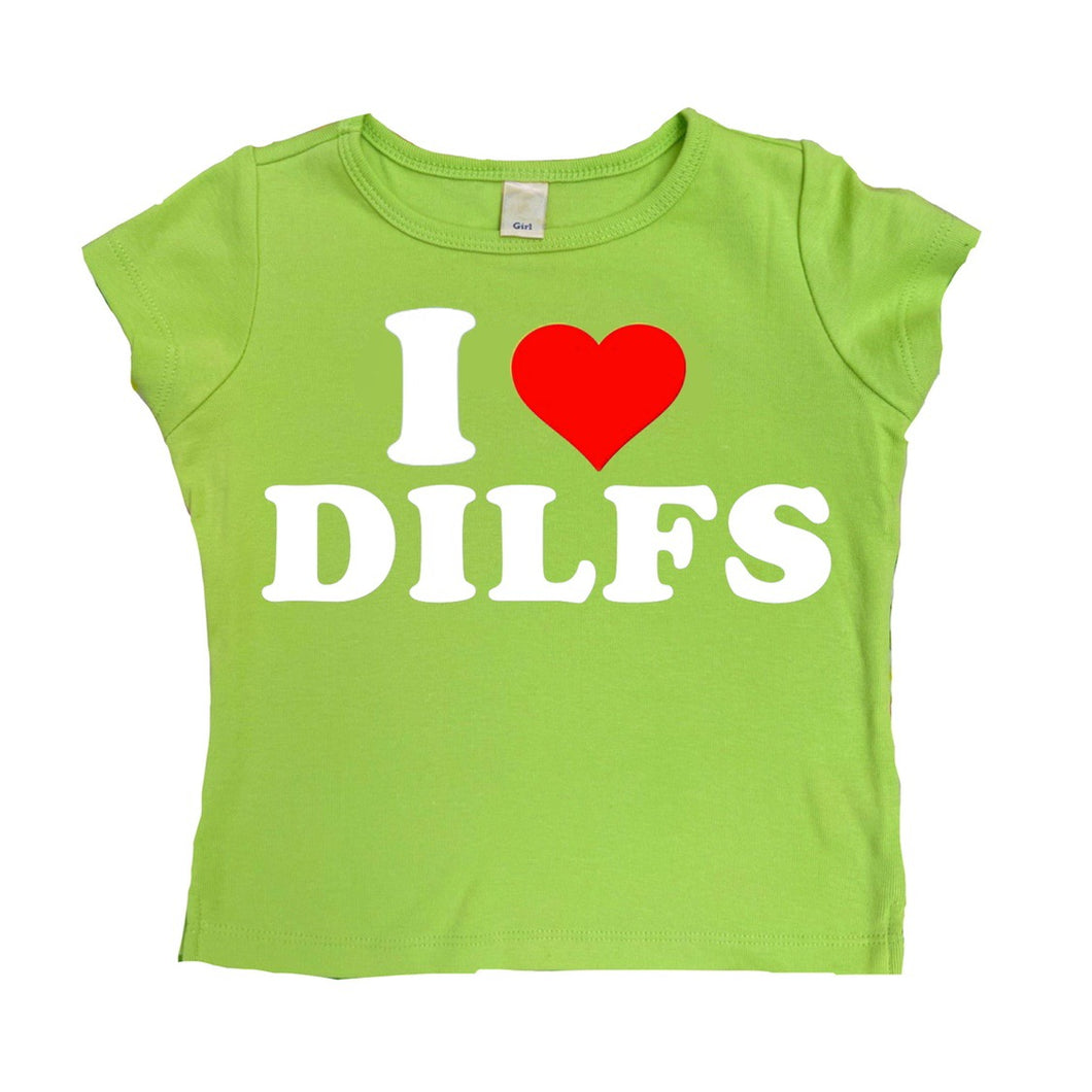 I Love Dilfs Cap Sleeve - Lime