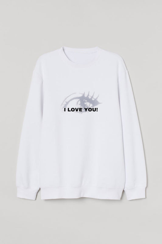 Eye Love You Crew Neck - white