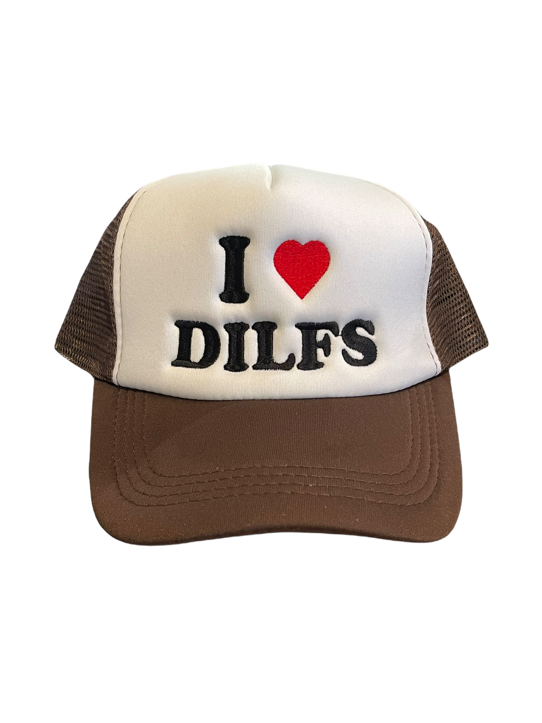 I Love Dilfs Trucker Hat - Brown